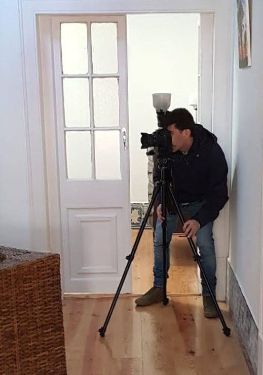 Sala fotografada profissionalmente para a promoção de venda do imóvel